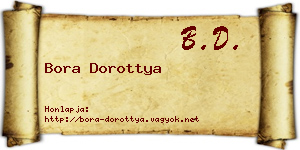 Bora Dorottya névjegykártya