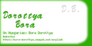 dorottya bora business card